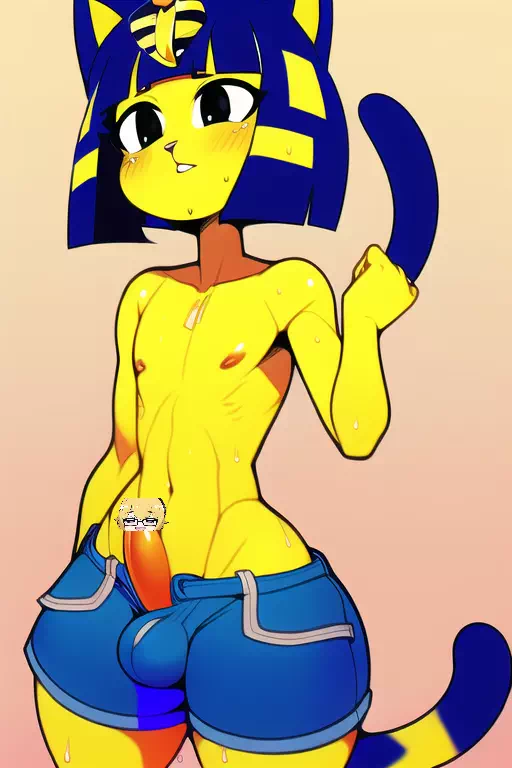 Uncensored Femboy Ankha Cock