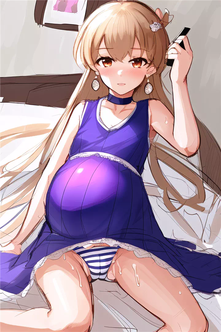 Pregnant teen in purple set 4