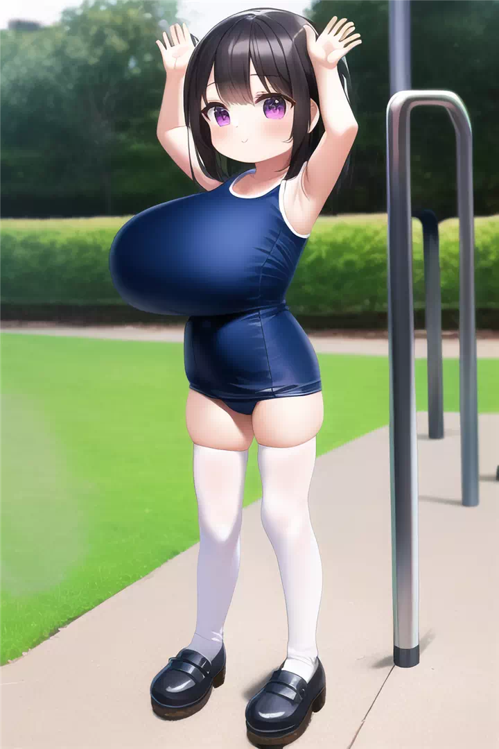 適当にスク水ロリ爆乳