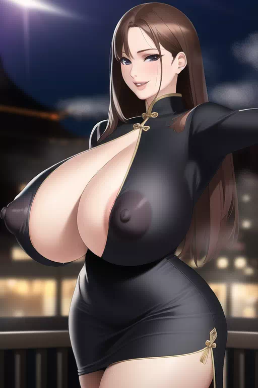 爆乳透けチャイナ