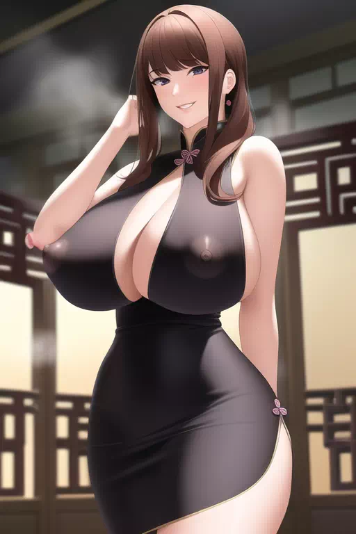 爆乳透けチャイナ