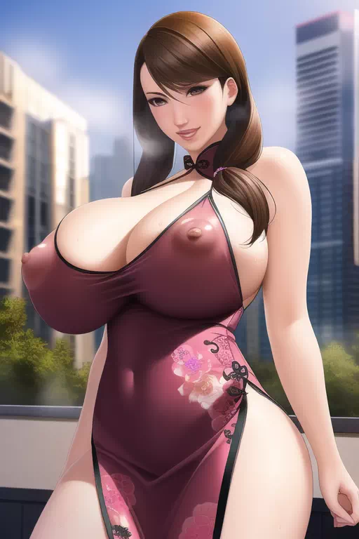 爆乳透けチャイナ