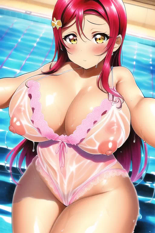 爆乳褐色ネグリジェ梨子ちゃん