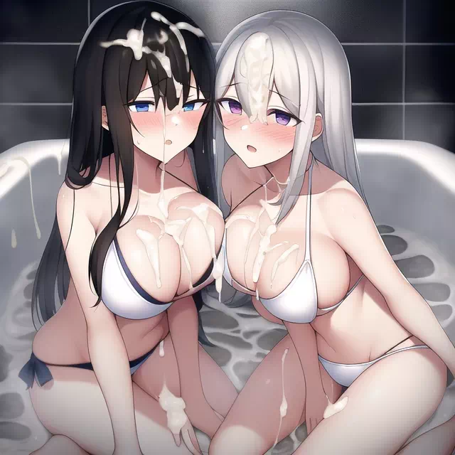 Bath of cum 3