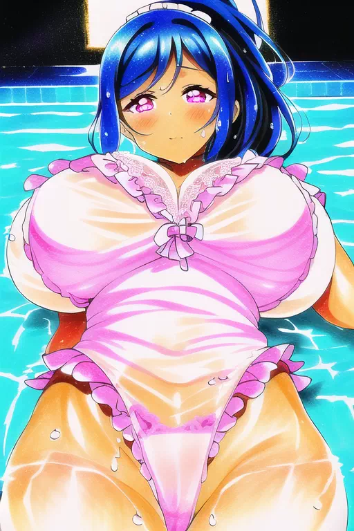 爆乳褐色ネグリジェ果南