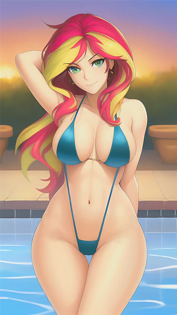 Sunset Shimmer at the Pool (R18)