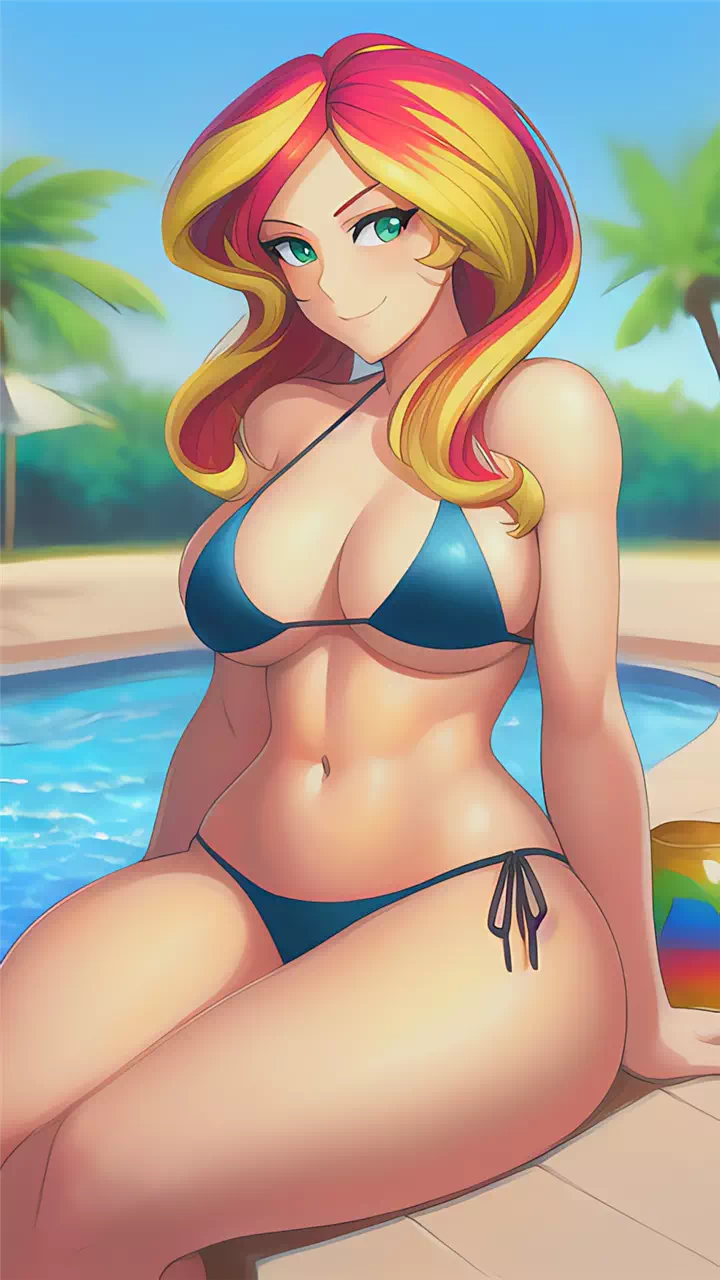 Sunset Shimmer at the Pool (R18)