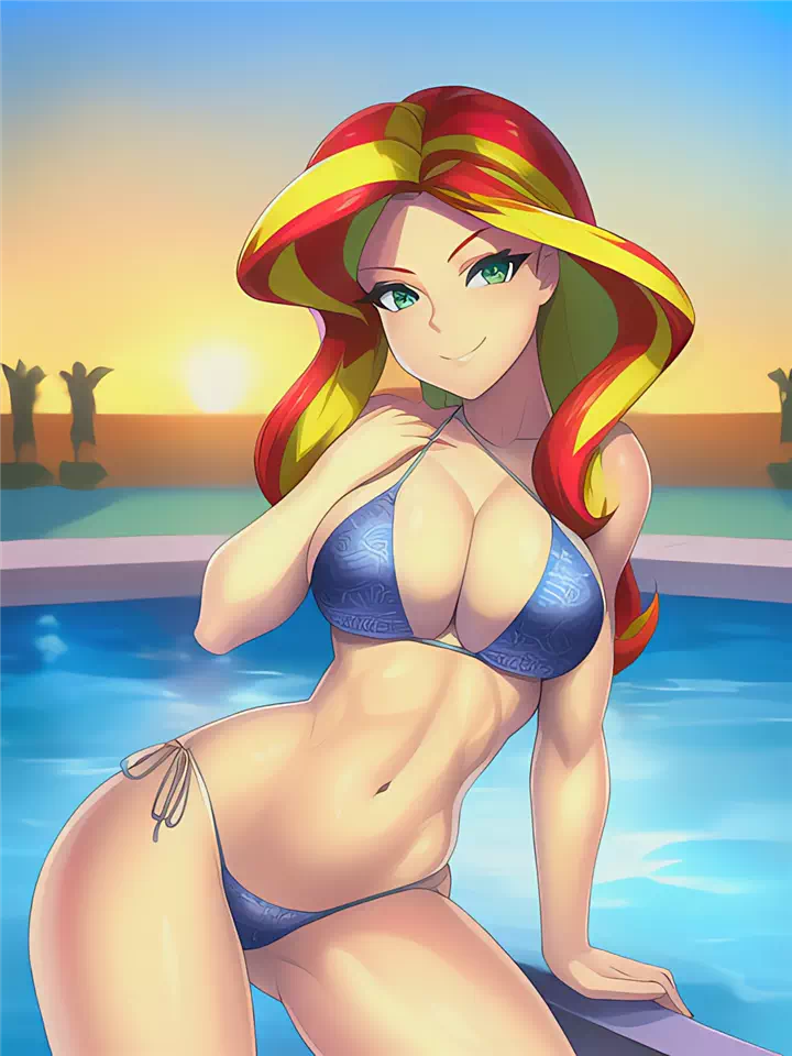 Sunset Shimmer at the Pool (R18)