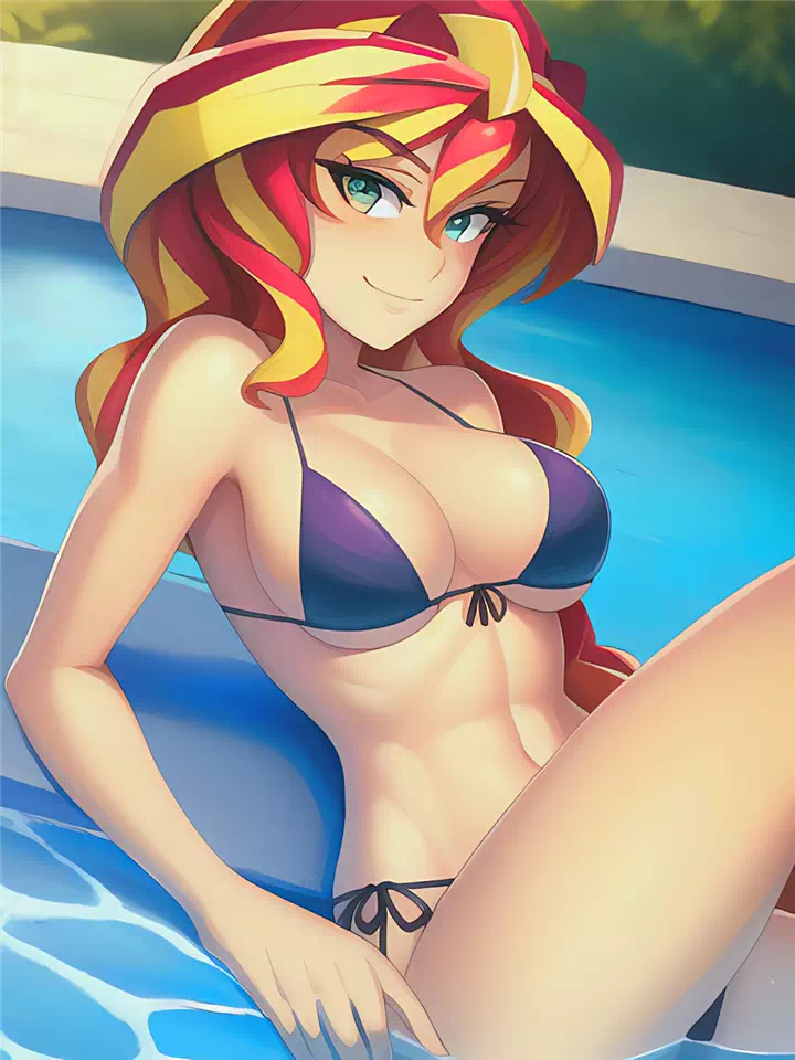 Sunset Shimmer at the Pool (R18)