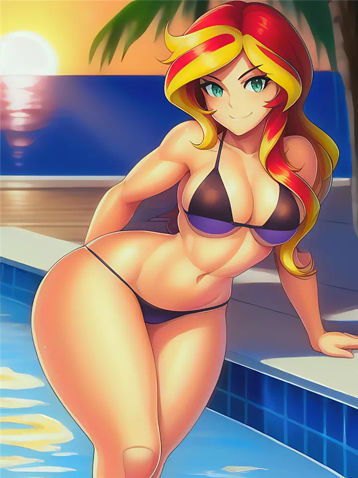 Sunset Shimmer at the Pool (R18)