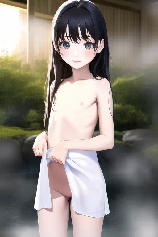 女の子がタオルを取る瞬間