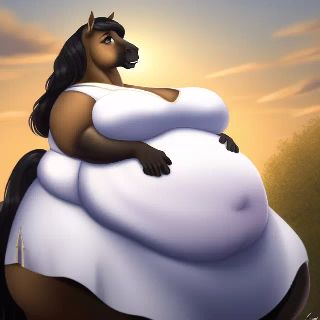 novelAI fat horse girl