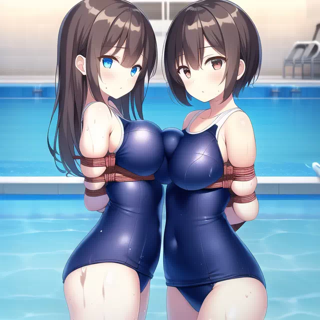 スクール水着+百合