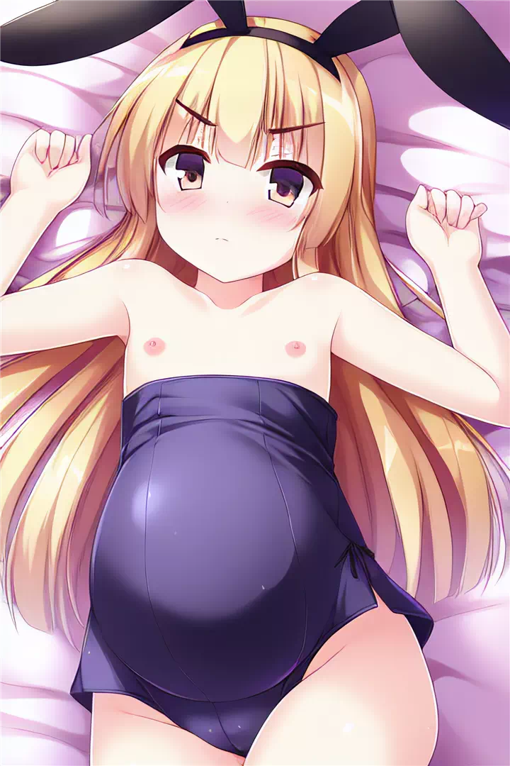 Pregnant loli bunny outfit set