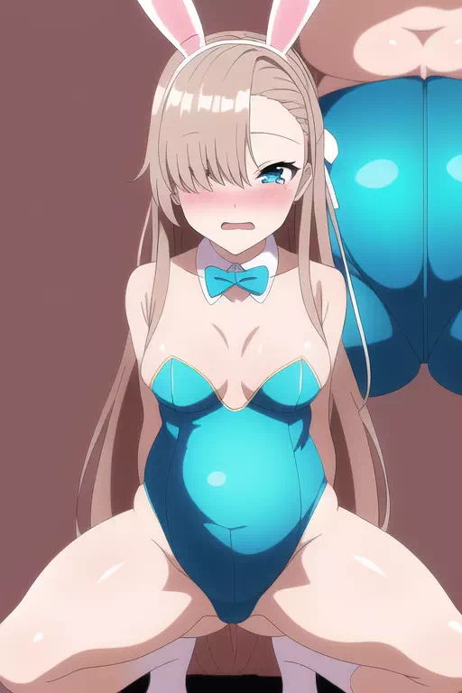 bunny asuna belly inflation