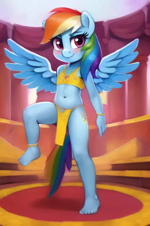 Belly Dancer Rainbow Dash 2