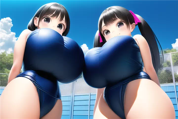 スク水爆乳乳合わせ_4