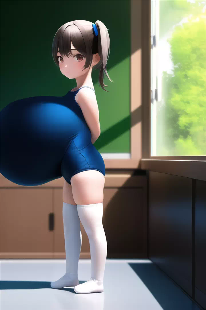 普通のスク水爆乳2