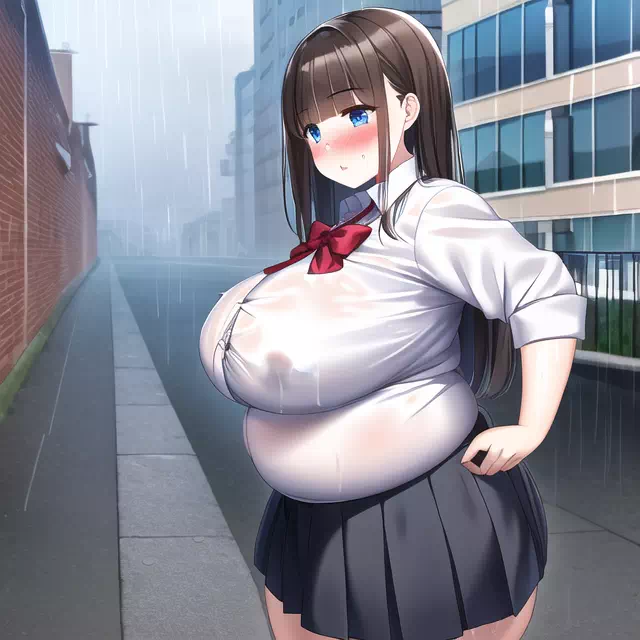 novelAI fat school girl7