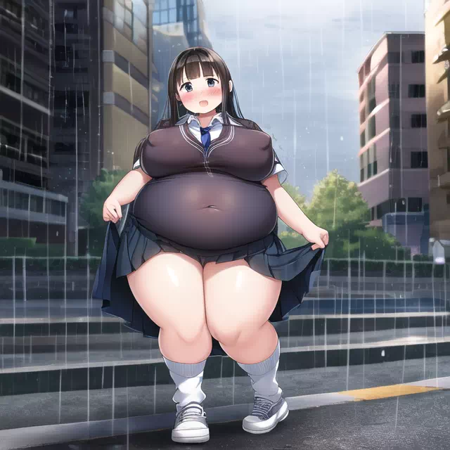 novelAI fat school girl7