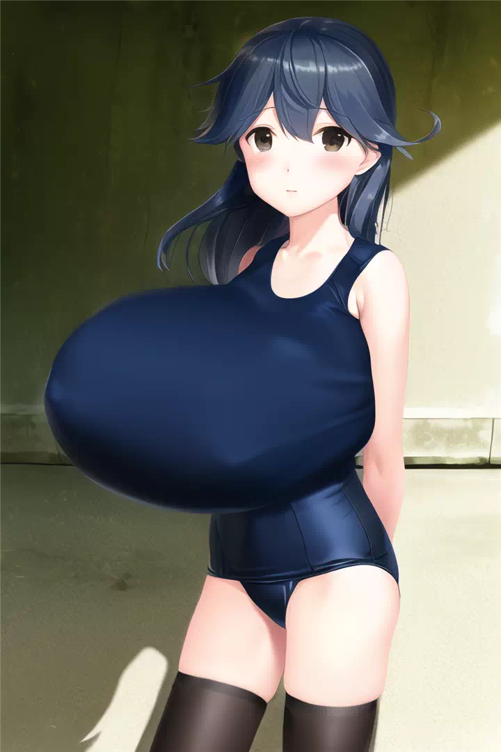 かなり久々の何処かで見たようなキャラのスク水爆乳_1