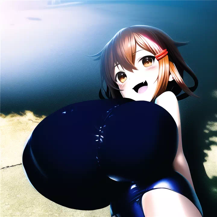 かなり久々の何処かで見たようなキャラのスク水爆乳_1