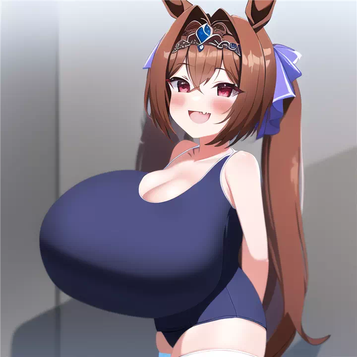 かなり久々の何処かで見たようなキャラのスク水爆乳_2