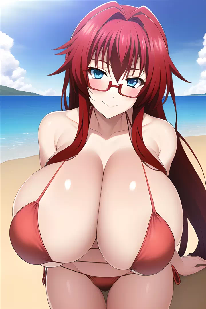 Rias sensei in the beach 1