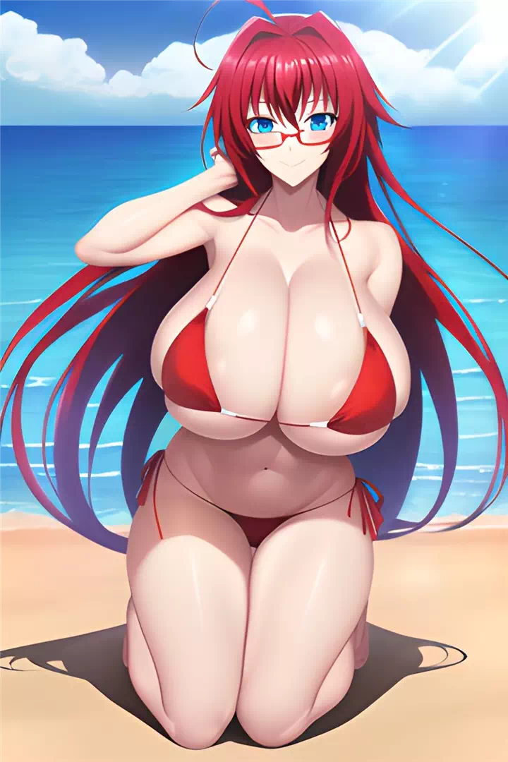 Rias sensei in the beach 1