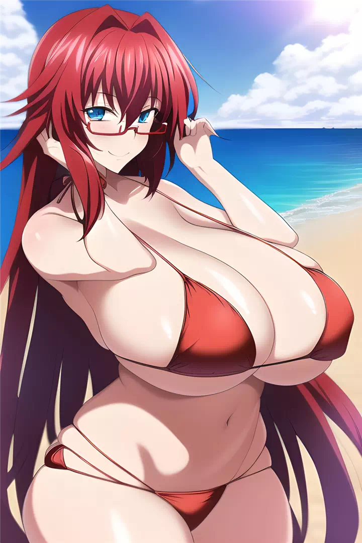 Rias sensei in the beach 1