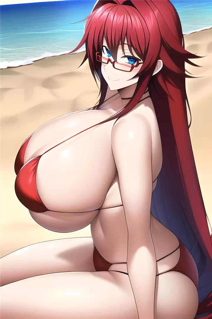 Rias sensei in the beach 1