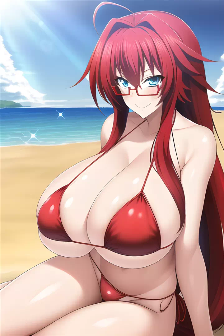 Rias sensei in the beach 1