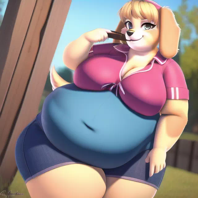 novelAI fat dog kemo girl