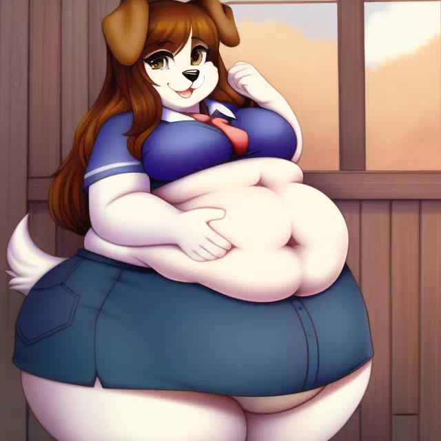 novelAI fat dog kemo girl