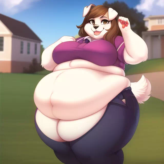 novelAI fat dog kemo girl