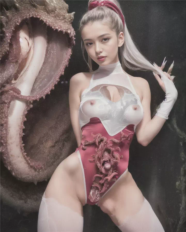 Ultragirl fighting tentacles