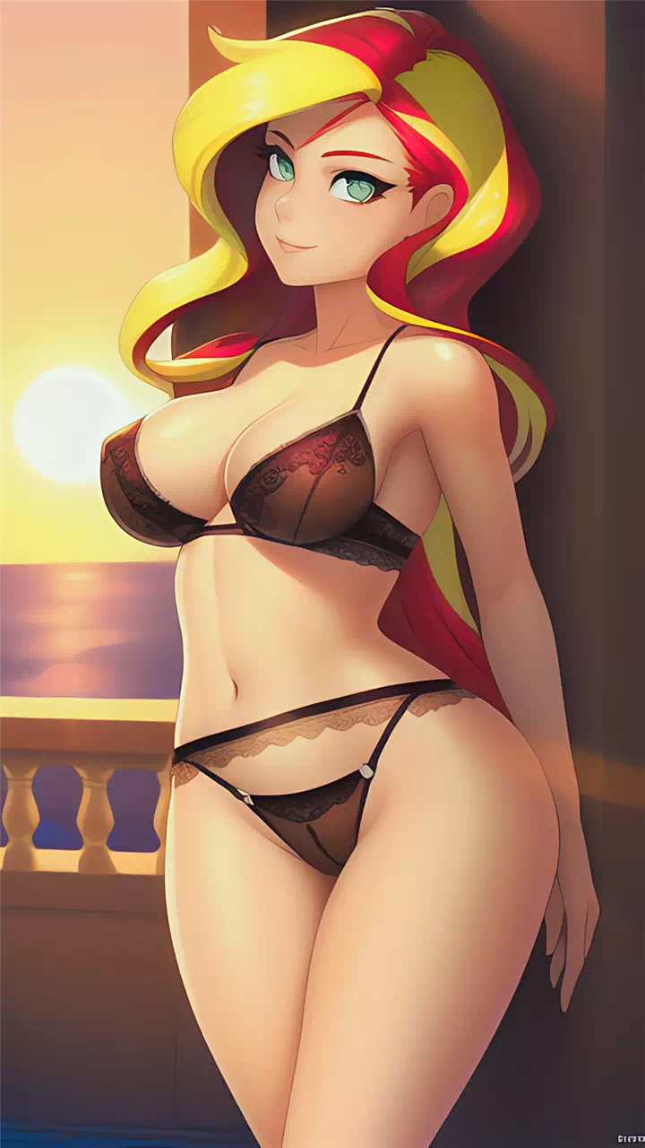 Sunset Shimmer red lingerie