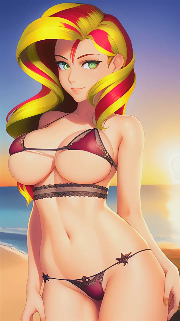 Sunset Shimmer red lingerie