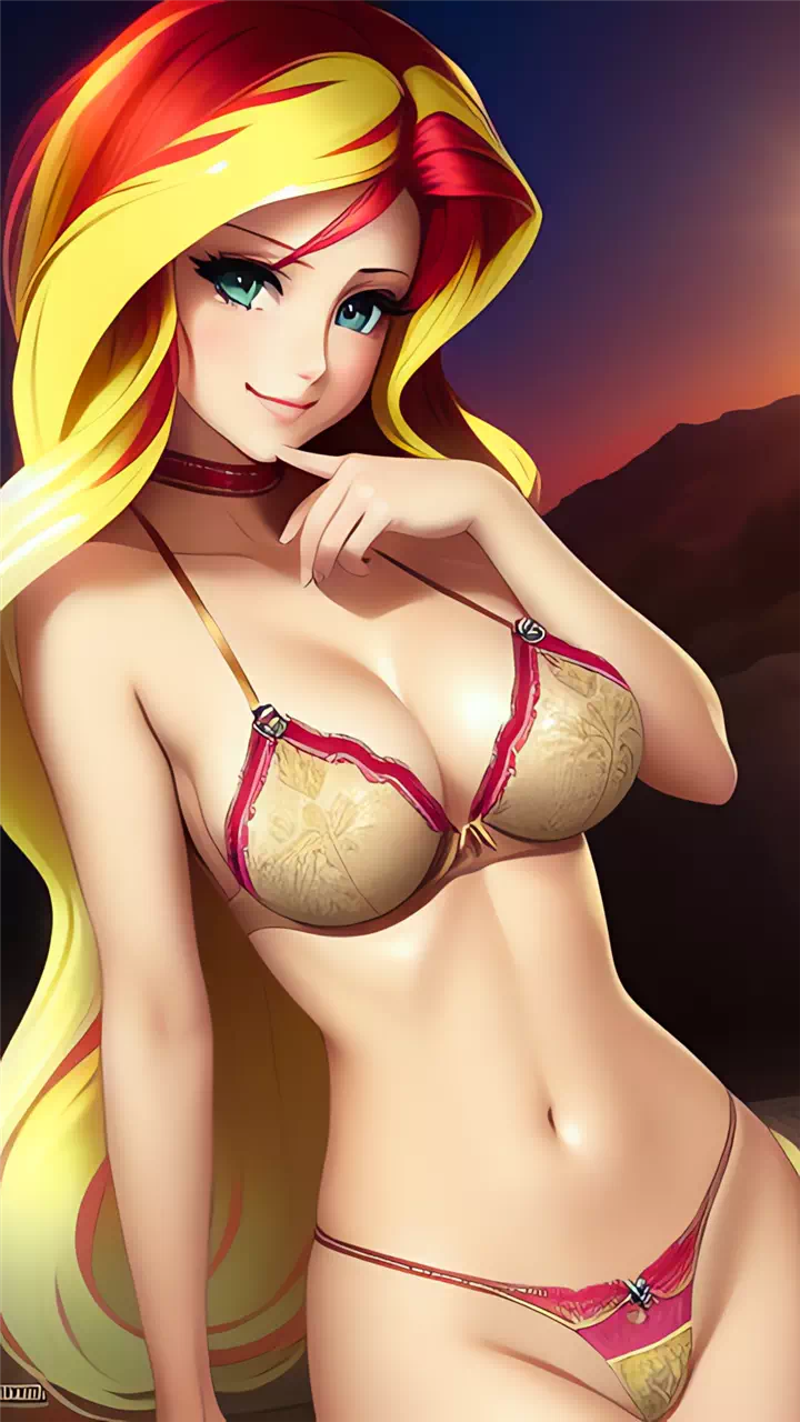 Sunset Shimmer red lingerie