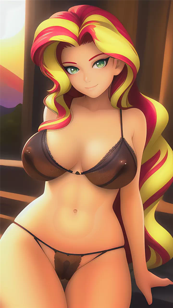 Sunset Shimmer red lingerie