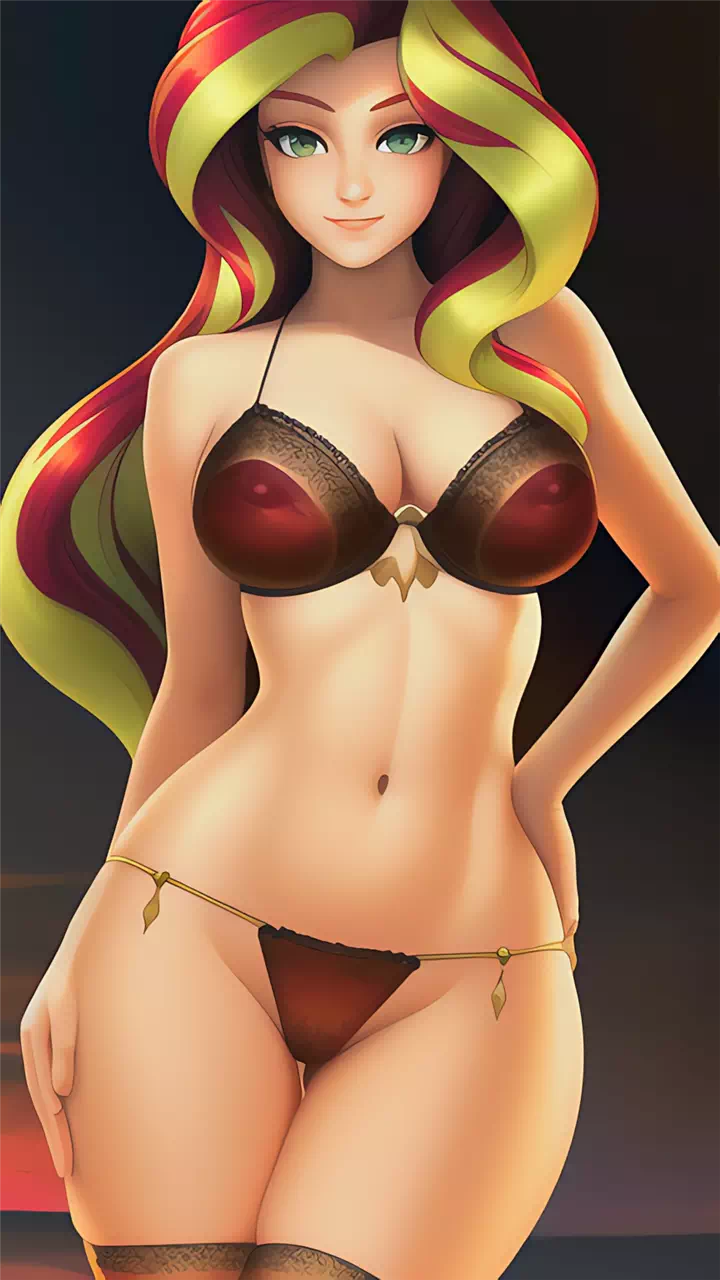 Sunset Shimmer red lingerie