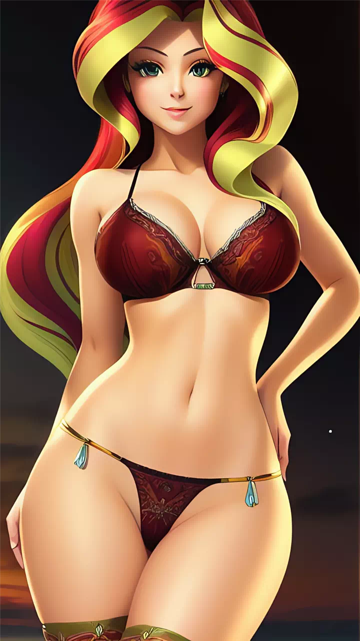 Sunset Shimmer red lingerie