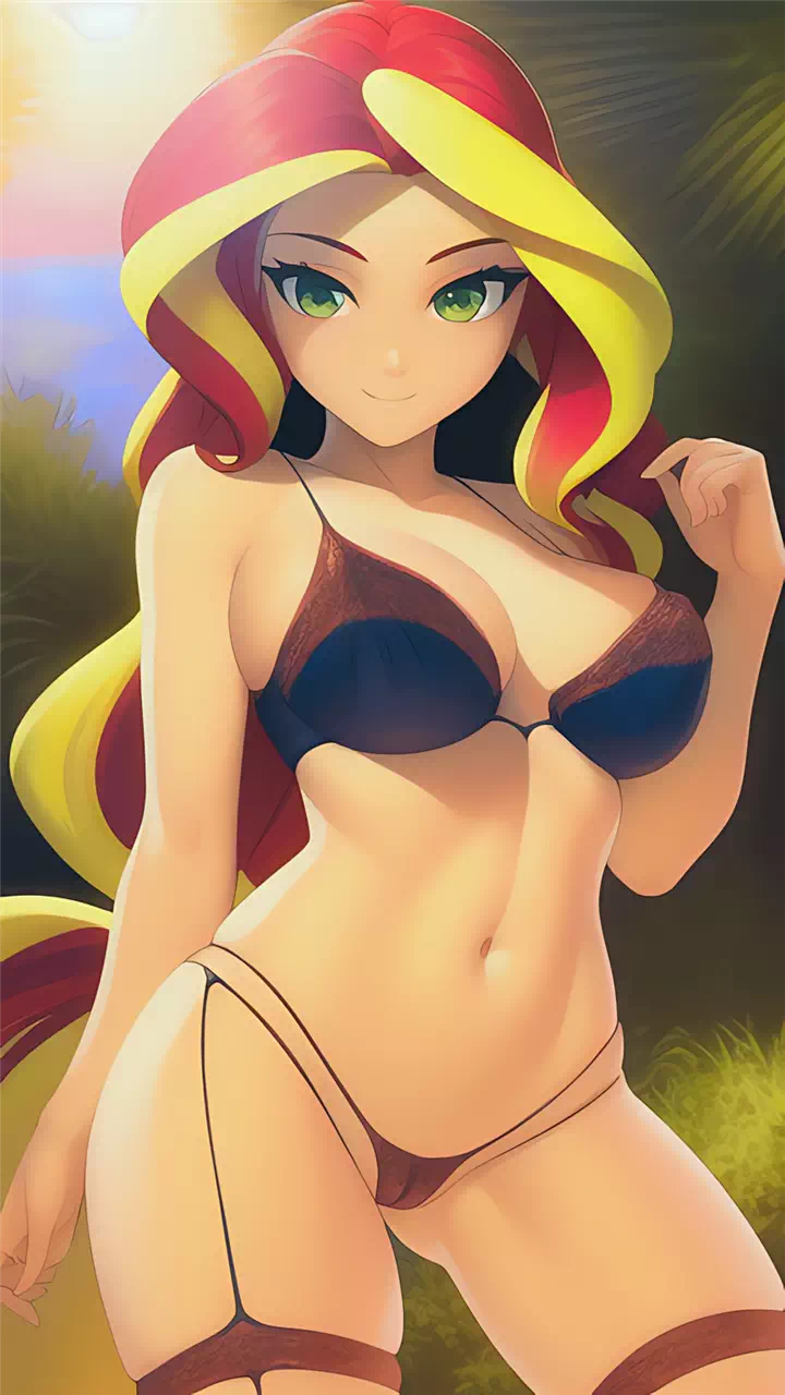 Sunset Shimmer red lingerie