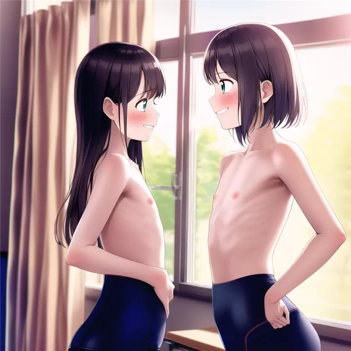 おっぱいを比べ合う女の子