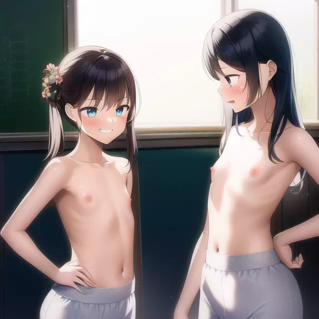 おっぱいを比べ合う女の子