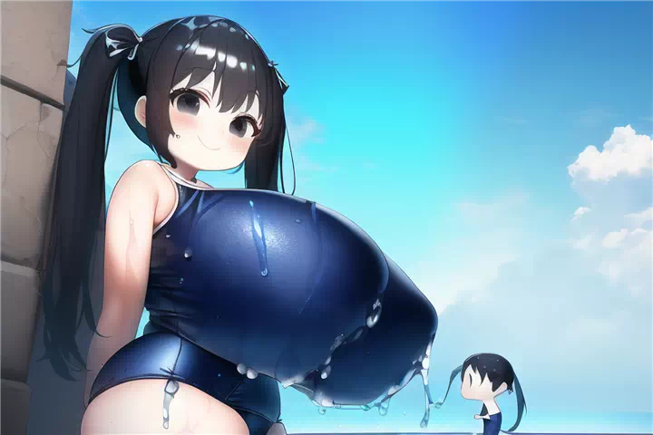 スク水爆乳少女達