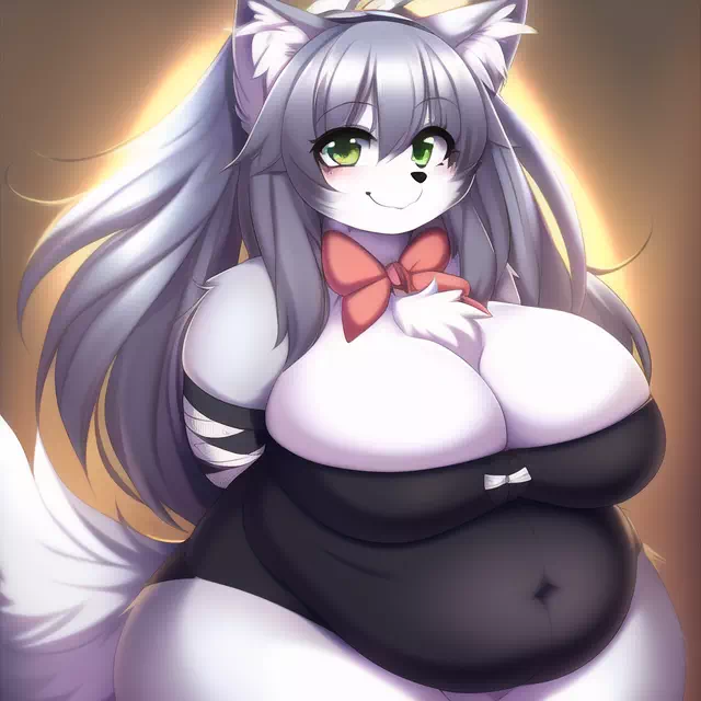 novelAI fat wolf girl