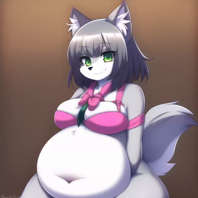 novelAI fat wolf girl