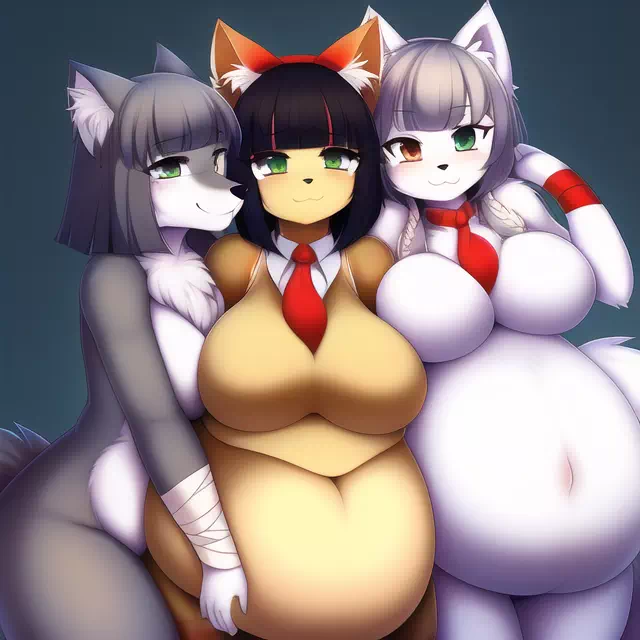 novelAI fat wolf girl