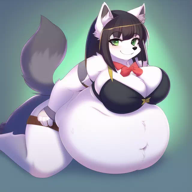 novelAI fat wolf girl